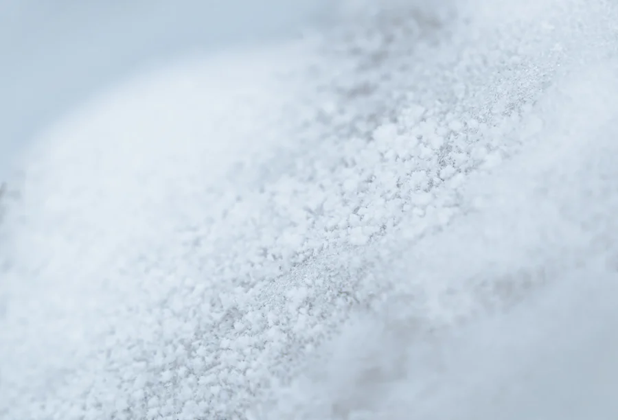 Refined white sugar crystals
